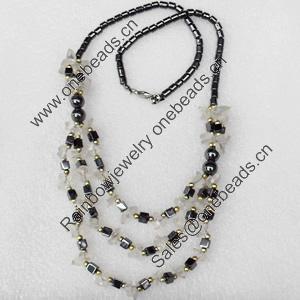 Nonmagnetic Hematite Necklace, Length Approx:17.7-inch, Sold by Strand