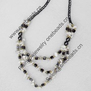 Nonmagnetic Hematite Necklace, Length Approx:17.7-inch, Sold by Strand