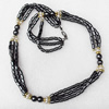 Nonmagnetic Hematite Necklace, Length Approx:17.7-inch, Sold by Strand