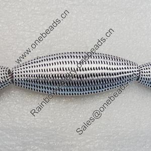 Woven Beads, Flat Oval 62x22mm Hole:4.5mm, Sold by PC