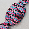 Woven Beads, Twist Flat Oval 46x31mm Hole:2mm, Sold by PC