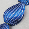 Woven Beads, Twist Flat Oval 46x32mm Hole:2mm, Sold by PC