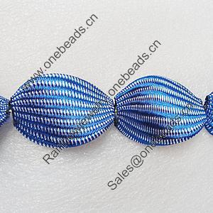Woven Beads, Twist Flat Oval 46x32mm Hole:2mm, Sold by PC