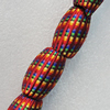 Woven Beads, Drum 32x21mm Hole:9mm, Sold by PC