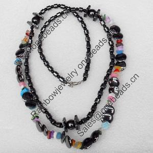 Nonmagnetic Hematite Necklace, Length Approx:17.7-inch, Sold by Strand