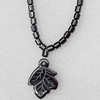 Magnetic Hematite Necklace, Pendant:21x28mm, Length Approx:17.7-inch, Sold by Strand