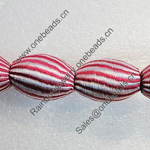 Woven Beads, Oval 30x20mm Hole:6mm, Sold by Bag