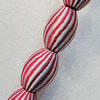 Woven Beads, Oval 30x20mm Hole:6mm, Sold by Bag