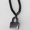 Magnetic Hematite Necklace, Pendant:17x22mm, Length Approx:17.7-inch, Sold by Strand