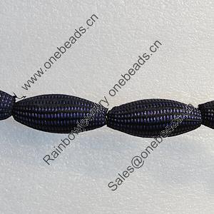 Woven Beads, Oval 37x15mm Hole:4.5mm, Sold by Bag