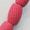 Woven Beads, Drum 33x21mm Hole:7mm, Sold by PC