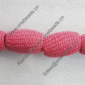 Woven Beads, Drum 33x21mm Hole:7mm, Sold by PC