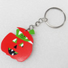 Key Chain, Iron Ring with Wood Charm, Charm width:40mm, Length Approx: 10cm, Sold by PC