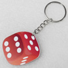 Key Chain, Iron Ring with Wood Charm, Charm width:41mm, Length Approx: 11cm, Sold by PC