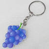 Key Chain, Iron Ring with Wood Charm, Charm width:35mm, Length Approx: 10cm, Sold by PC