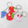 Key Chain, Iron Ring with Wood Charm, Mix Style, Charm width:35-45mm, Length Approx: 10cm, Sold by PC