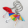 Key Chain, Iron Ring with Wood Charm, Mix Color, Charm width:47mm, Length Approx: 11cm, Sold by PC