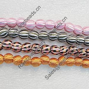Woven Beads, Round 10mm Hole:2mm, Sold by Bag