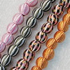 Woven Beads, Round 10mm Hole:2mm, Sold by Bag