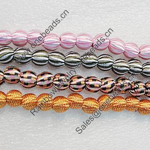 Woven Beads, Round 15mm Hole:2mm, Sold by Bag