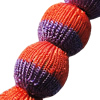 Woven Beads, Round 15mm Hole:2mm, Sold by Bag