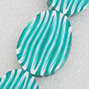 Pottery Clay Beads, Flat Oval 31x23mm Hole:2.5mm, Sold by Bag