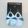 Aluminium Earrings, Teardrop 50x33mm, Sold by Group