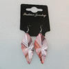 Aluminium Earrings, Leaf 50x20mm, Sold by Group