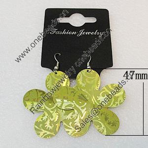 Aluminium Earrings, Flower 47mm, Sold by Group