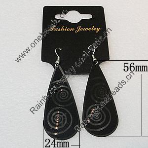 Aluminium Earrings, 56x24mm, Sold by Group
