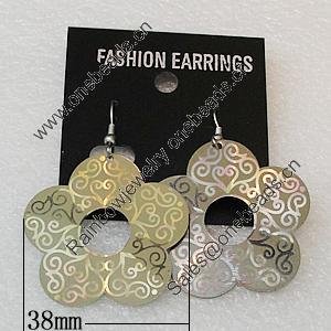 Aluminium Earrings, Flower 38mm, Sold by Group