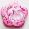 Imitation Coral Resin Cabochons, Flower, 14mm, Sold by Bag