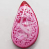 Imitation Coral Resin Cabochons, 15x27mm, Sold by PC