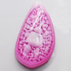 Imitation Coral Resin Cabochons, 16x26mm, Sold by PC