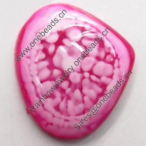 Imitation Coral Resin Cabochons, 17x19mm, Sold by PC