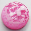 Imitation Coral Resin Cabochons, Round, 9mm, Sold by Bag