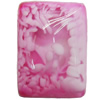 Imitation Coral Resin Cabochons, Rectangle, 10x14mm, Sold by Bag
