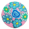 Pottery Clay Pendants, Flat Round 38mm Hole:2mm, Sold by Bag