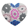 Pottery Clay Pendants, Heart 38x35mm Hole:2mm, Sold by Bag