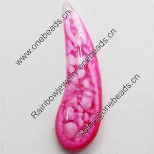 Imitation Coral Resin Cabochons, 9x31mm, Sold by PC