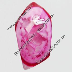 Imitation Coral Resin Cabochons, 18x33mm, Sold by PC