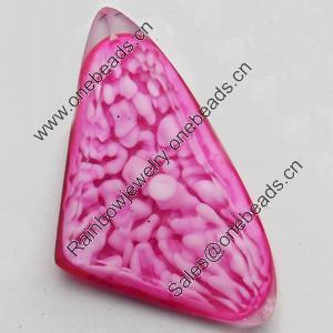 Imitation Coral Resin Cabochons, 20x34mm, Sold by PC