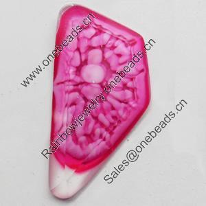 Imitation Coral Resin Cabochons, 17x34mm, Sold by PC