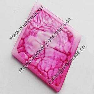 Imitation Coral Resin Cabochons, 25x32mm, Sold by PC