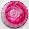 Imitation Coral Resin Cabochons, Faceted Round, 25mm, Sold by PC