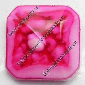 Imitation Coral Resin Cabochons, 16mm, Sold by PC