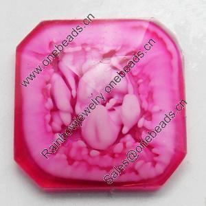 Imitation Coral Resin Cabochons, 18mm, Sold by PC