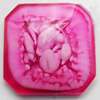 Imitation Coral Resin Cabochons, 18mm, Sold by PC