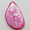 Imitation Coral Resin Cabochons, 17x29mm, Sold by PC