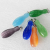 Mix Color Cats Eye Pendant, Bottle, 9x27mm, Hole:About 2mm, Sold by PC